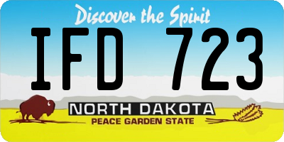 ND license plate IFD723