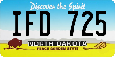 ND license plate IFD725