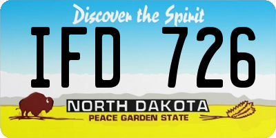 ND license plate IFD726