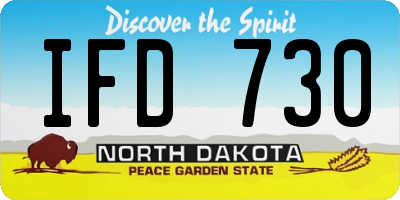 ND license plate IFD730
