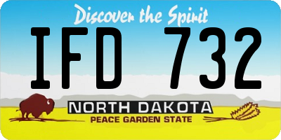 ND license plate IFD732