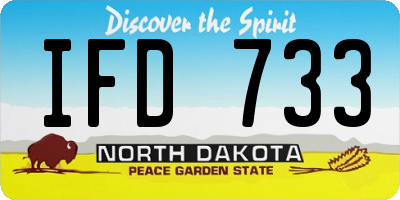 ND license plate IFD733