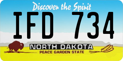 ND license plate IFD734