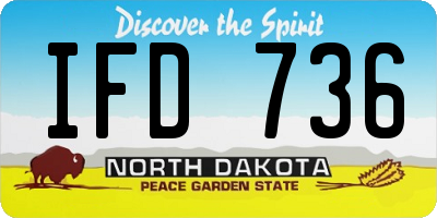 ND license plate IFD736