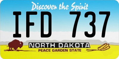 ND license plate IFD737