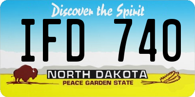 ND license plate IFD740
