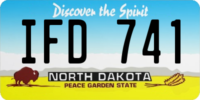 ND license plate IFD741