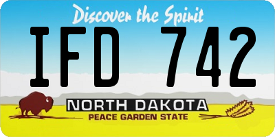 ND license plate IFD742