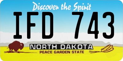 ND license plate IFD743