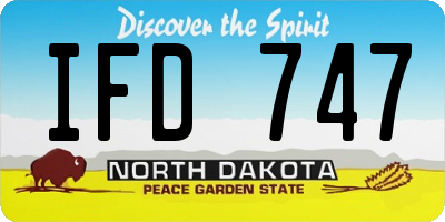 ND license plate IFD747