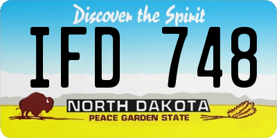 ND license plate IFD748