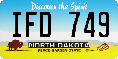 ND license plate IFD749