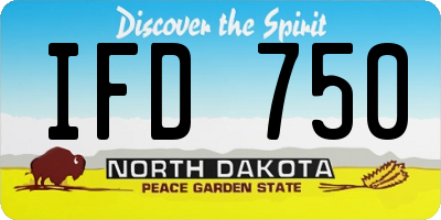 ND license plate IFD750