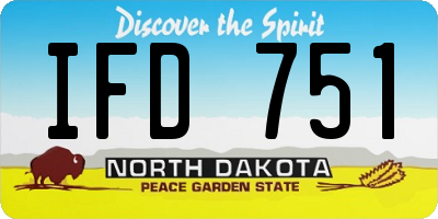ND license plate IFD751