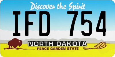 ND license plate IFD754