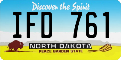 ND license plate IFD761
