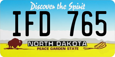 ND license plate IFD765