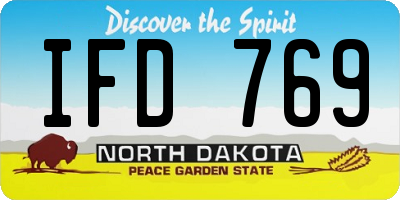 ND license plate IFD769