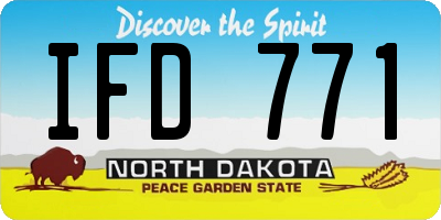 ND license plate IFD771