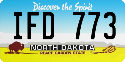 ND license plate IFD773