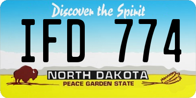 ND license plate IFD774