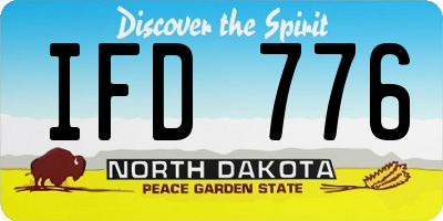 ND license plate IFD776