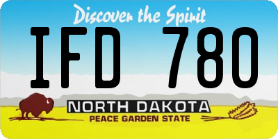 ND license plate IFD780