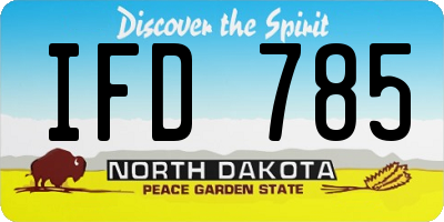 ND license plate IFD785