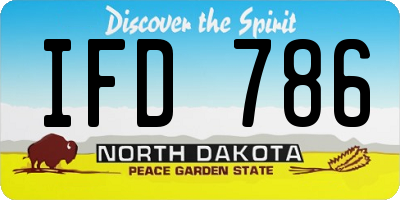 ND license plate IFD786
