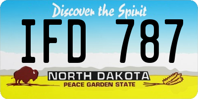 ND license plate IFD787