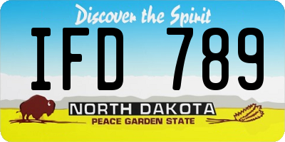 ND license plate IFD789