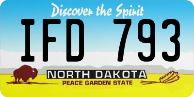 ND license plate IFD793