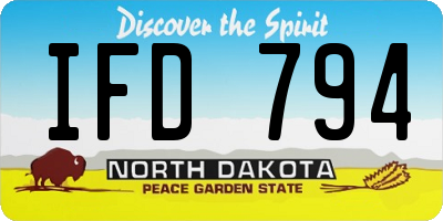 ND license plate IFD794
