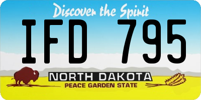 ND license plate IFD795