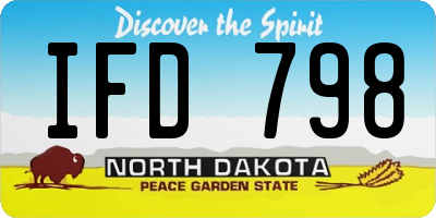 ND license plate IFD798