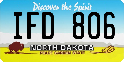 ND license plate IFD806