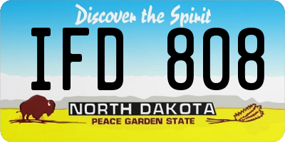 ND license plate IFD808