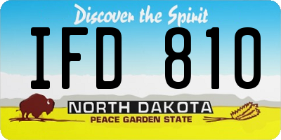 ND license plate IFD810