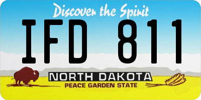ND license plate IFD811