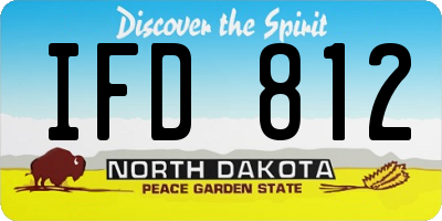 ND license plate IFD812