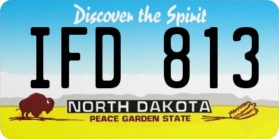 ND license plate IFD813