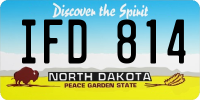 ND license plate IFD814