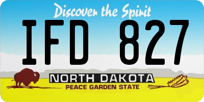 ND license plate IFD827