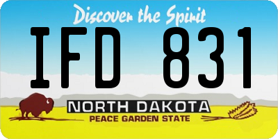 ND license plate IFD831