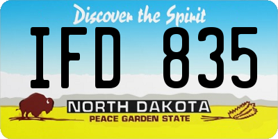 ND license plate IFD835