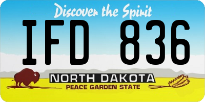 ND license plate IFD836