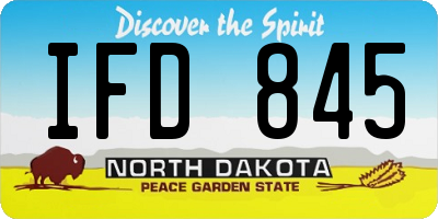 ND license plate IFD845