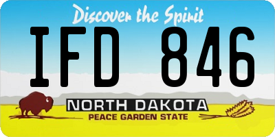 ND license plate IFD846