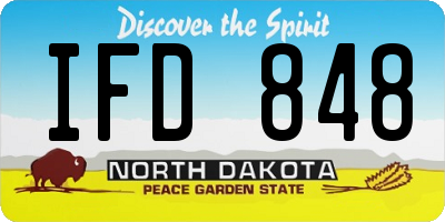 ND license plate IFD848