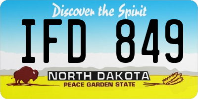 ND license plate IFD849